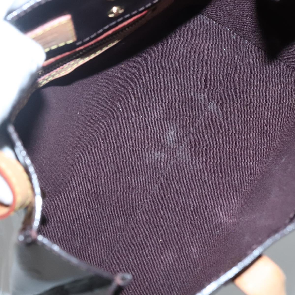 LOUIS VUITTON Monogram Vernis Reade PM Hand Bag Amarante M91993 LV Auth 134516