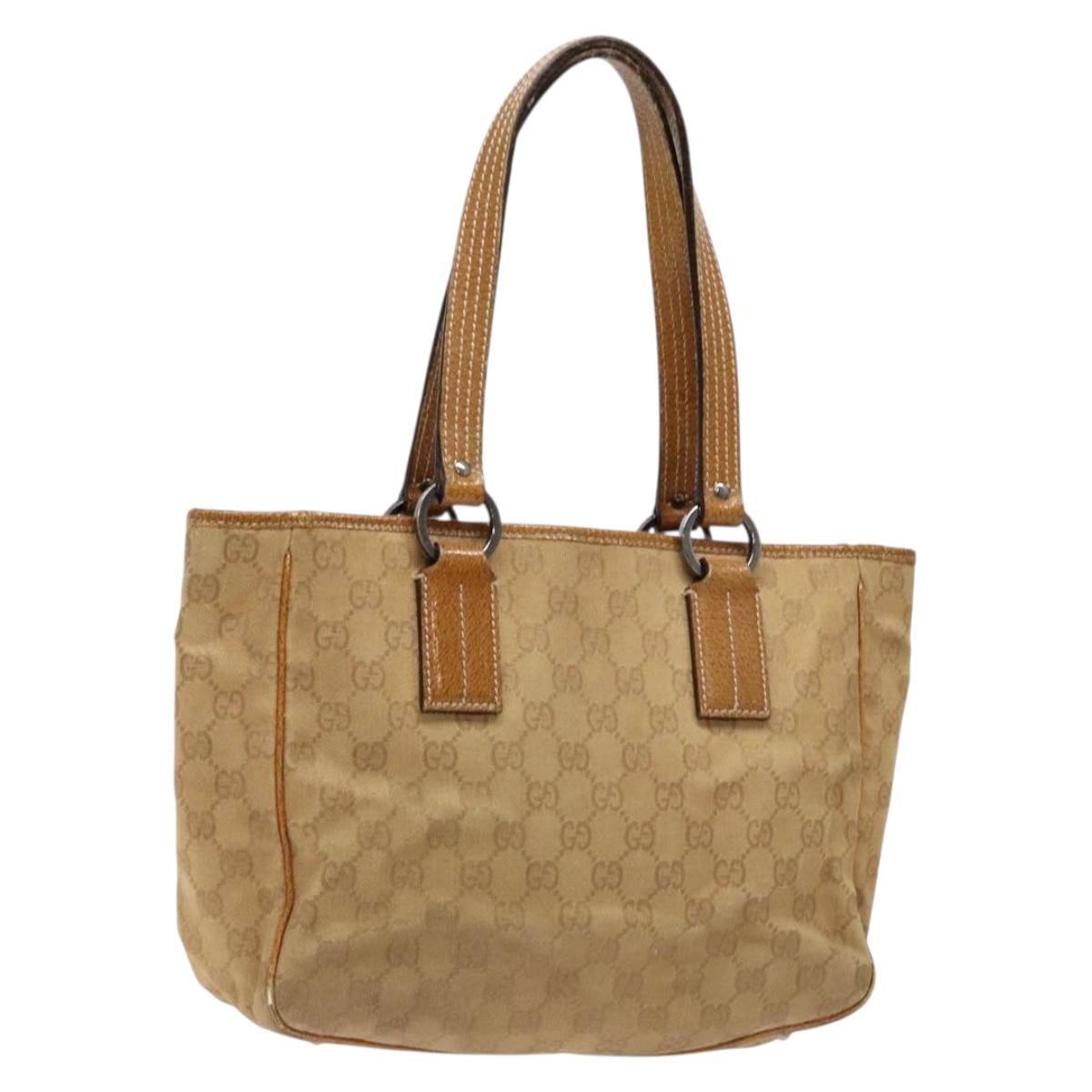 GUCCI GG Canvas Hand Bag Brown 113019 Auth 134527