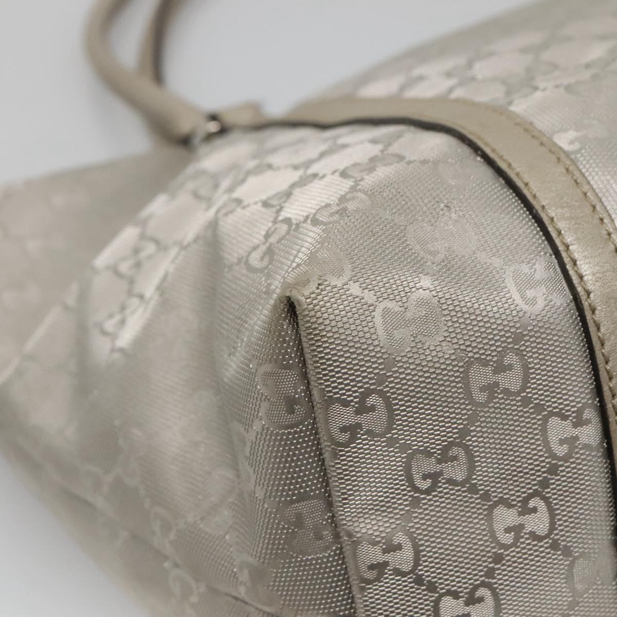 GUCCI GG implementation Tote Bag Silver 197953 Auth 134533