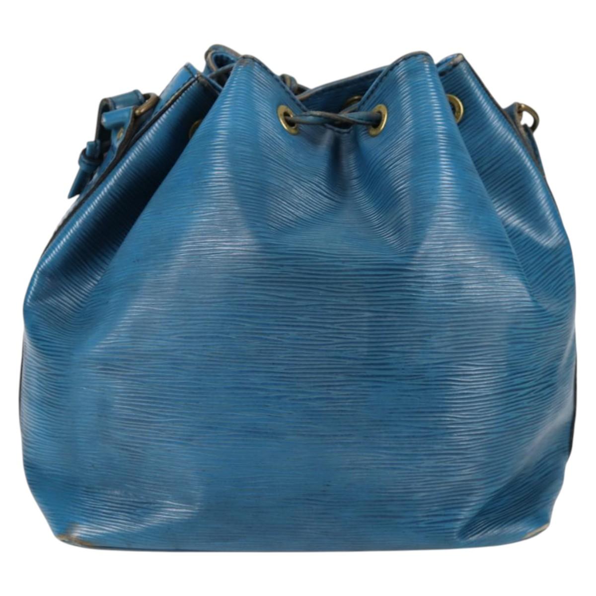 LOUIS VUITTON Epi Petit Noe Shoulder Bag Blue M44105 LV Auth 134536