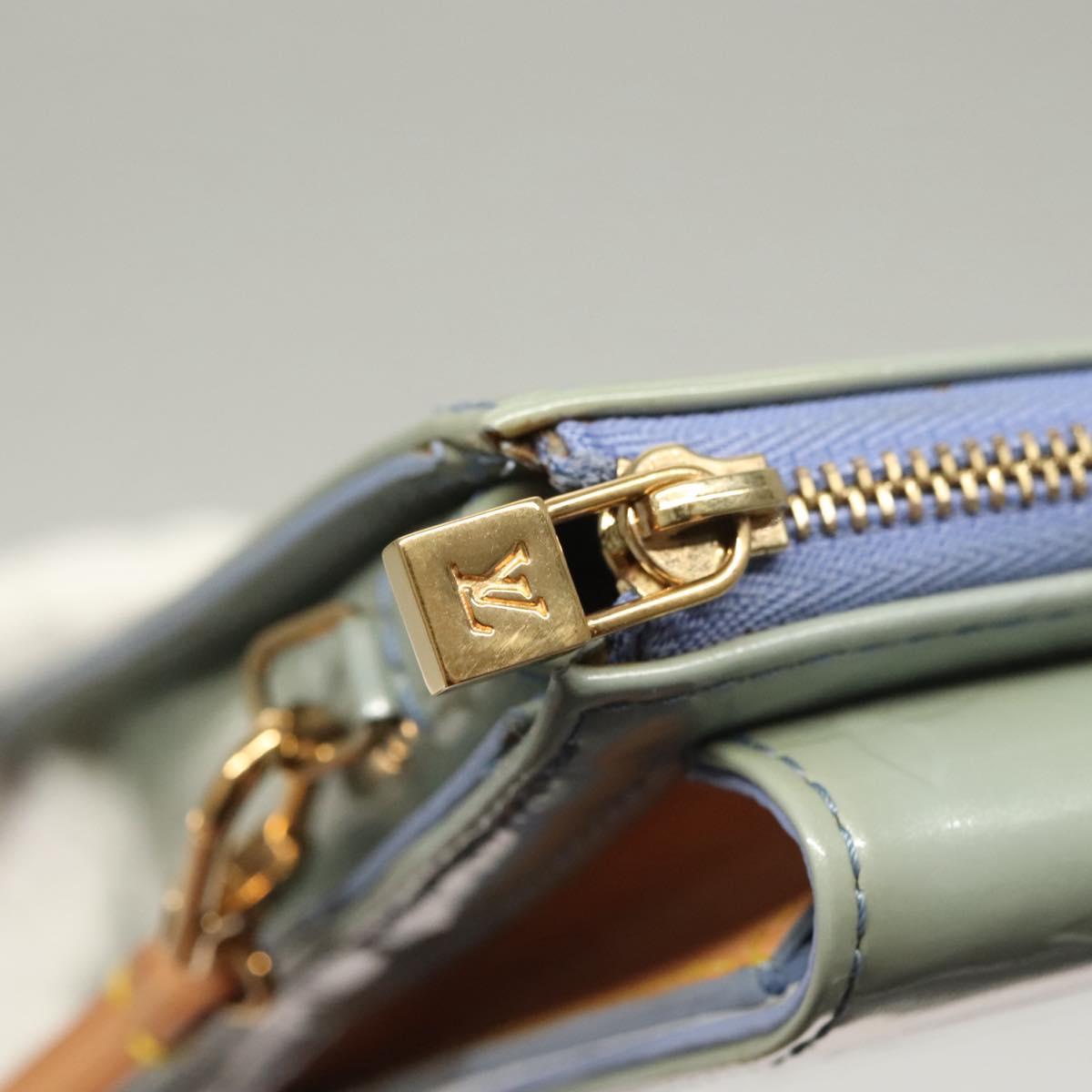 LOUIS VUITTON Monogram Vernis Motto Pouch Lavande M91224 LV Auth 134548