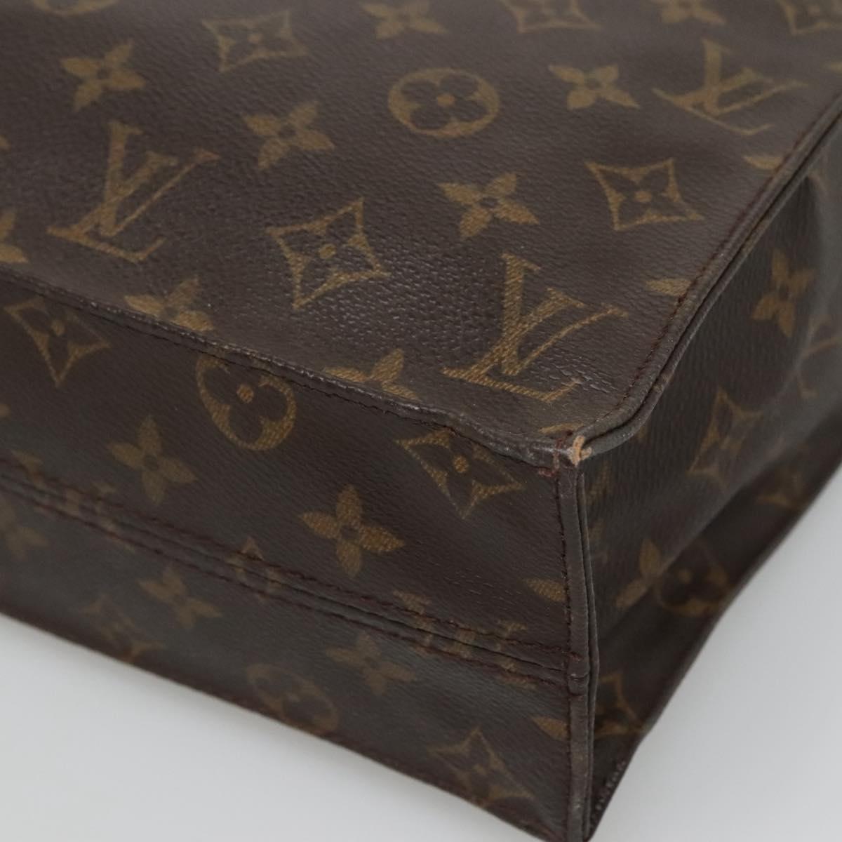 LOUIS VUITTON Monogram Sac Plat Hand Bag M51140 LV Auth 134560