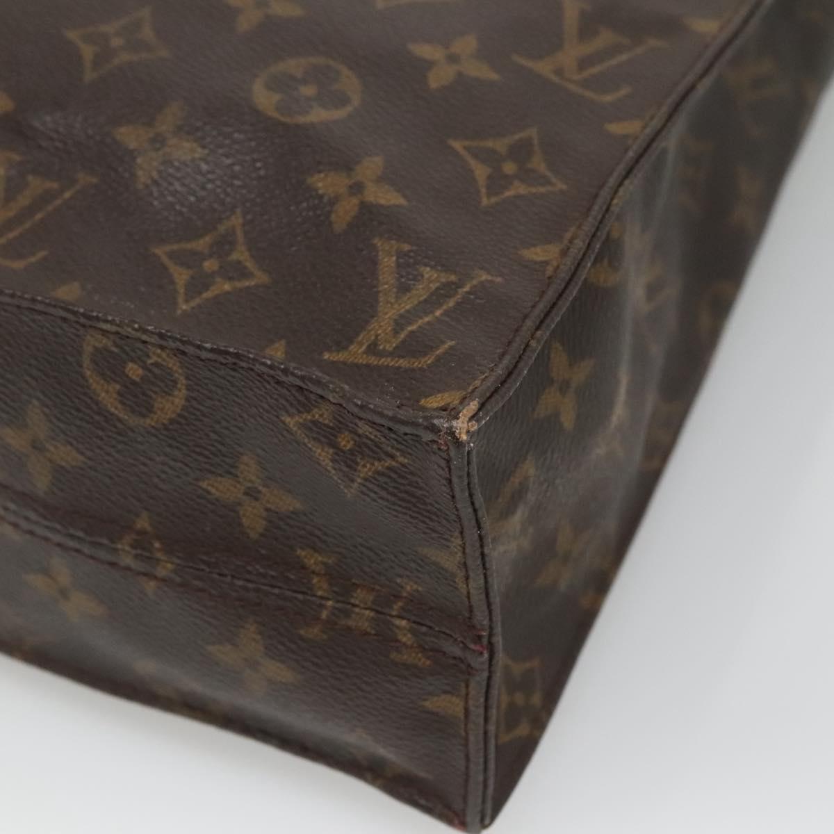 LOUIS VUITTON Monogram Sac Plat Hand Bag M51140 LV Auth 134560