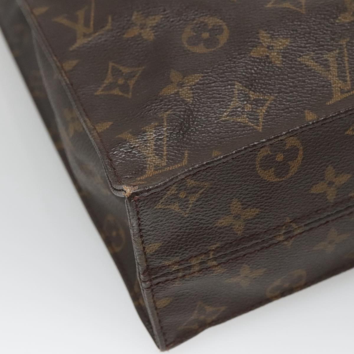LOUIS VUITTON Monogram Sac Plat Hand Bag M51140 LV Auth 134560