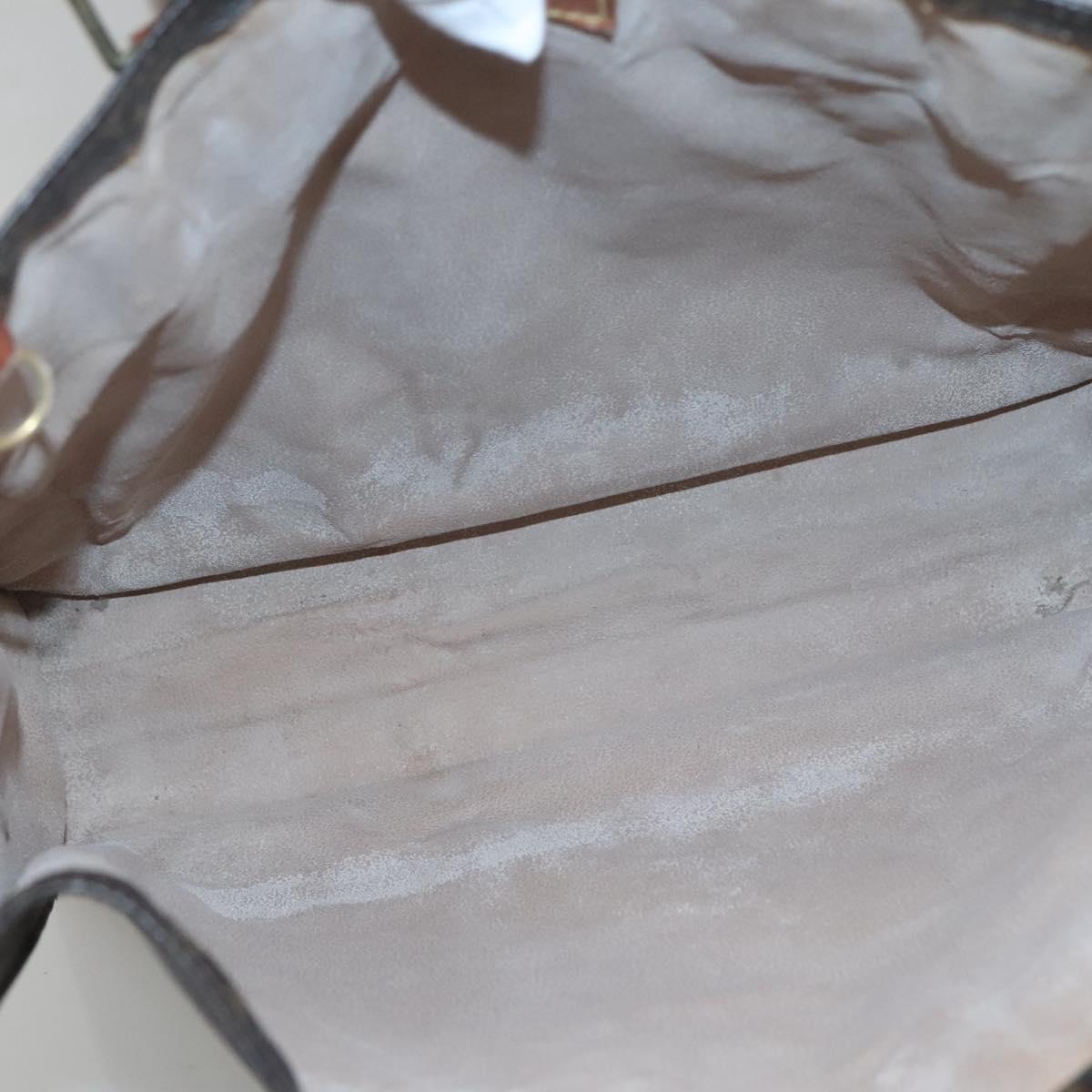 LOUIS VUITTON Monogram Sac Plat Hand Bag M51140 LV Auth 134560