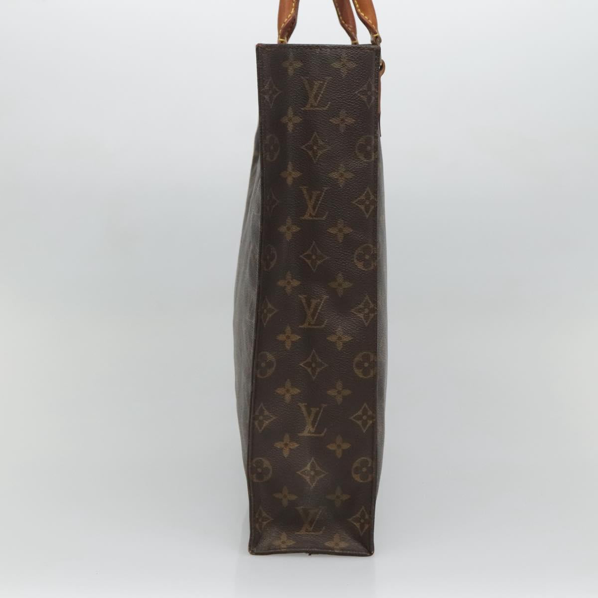 LOUIS VUITTON Monogram Sac Plat Hand Bag M51140 LV Auth 134560