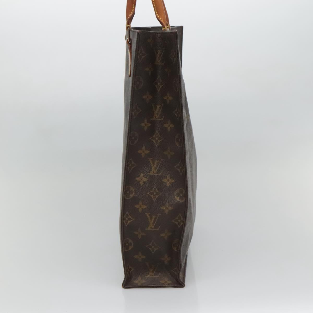 LOUIS VUITTON Monogram Sac Plat Hand Bag M51140 LV Auth 134560
