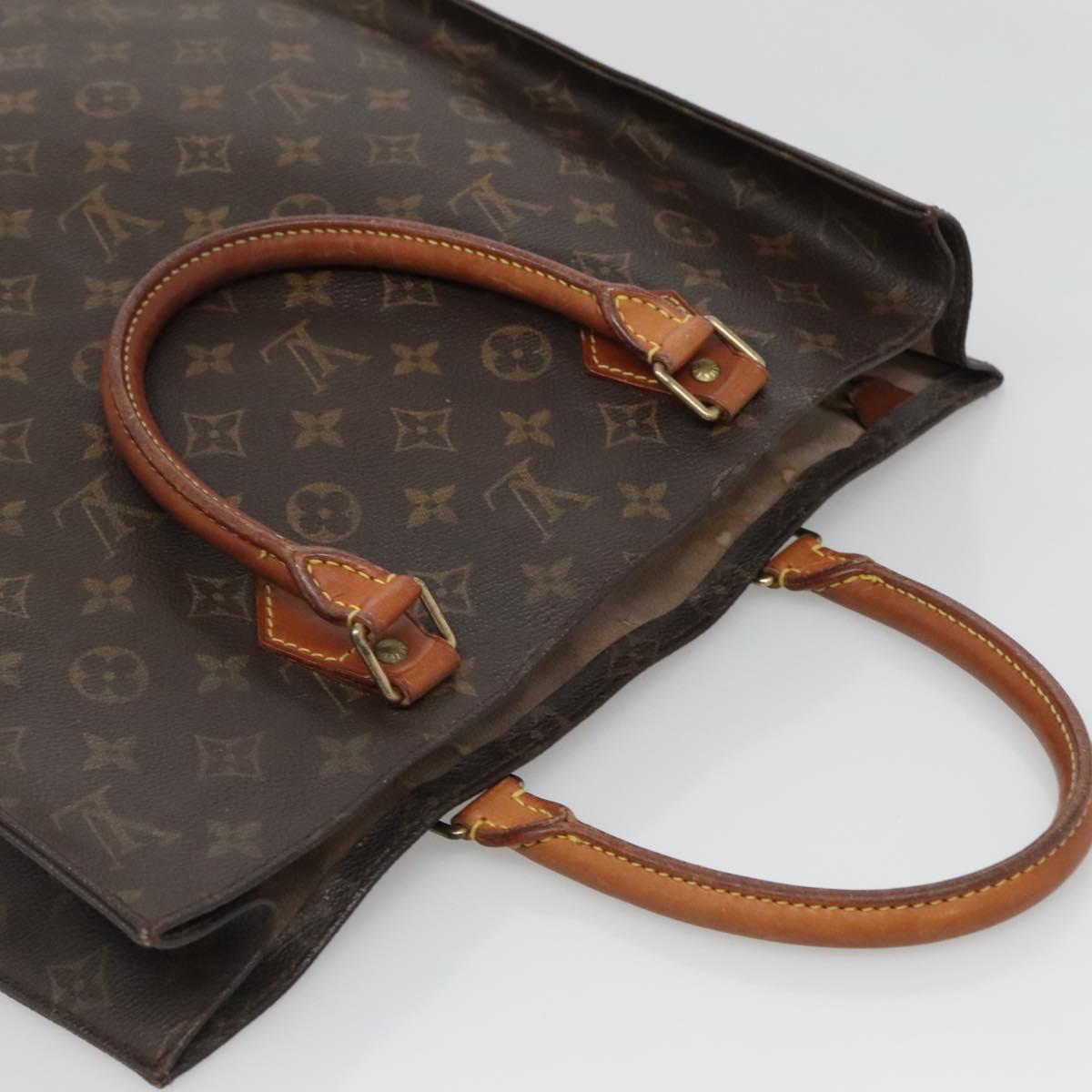 LOUIS VUITTON Monogram Sac Plat Hand Bag M51140 LV Auth 134560