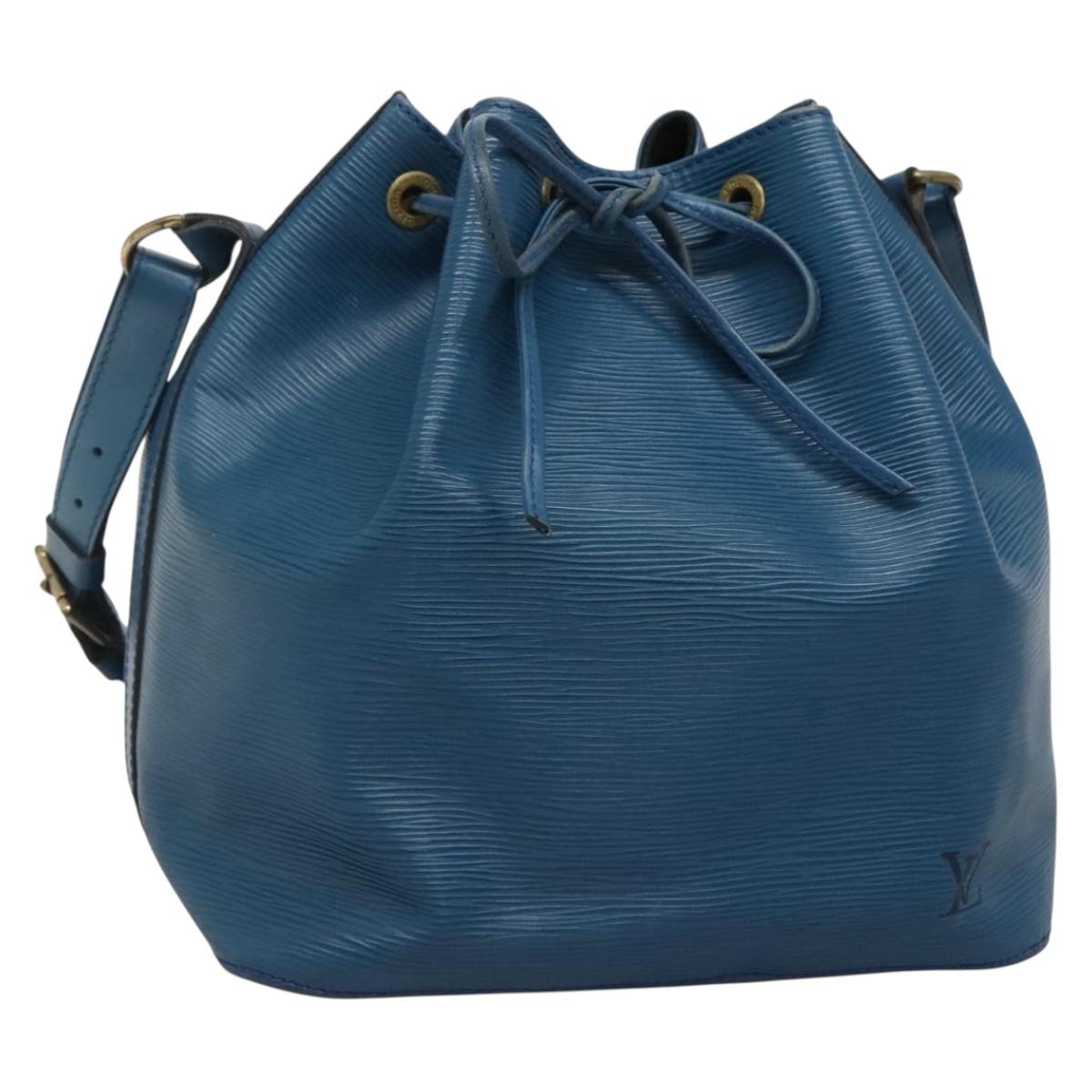 LOUIS VUITTON Epi Petit Noe Shoulder Bag Blue M44105 LV Auth 134580