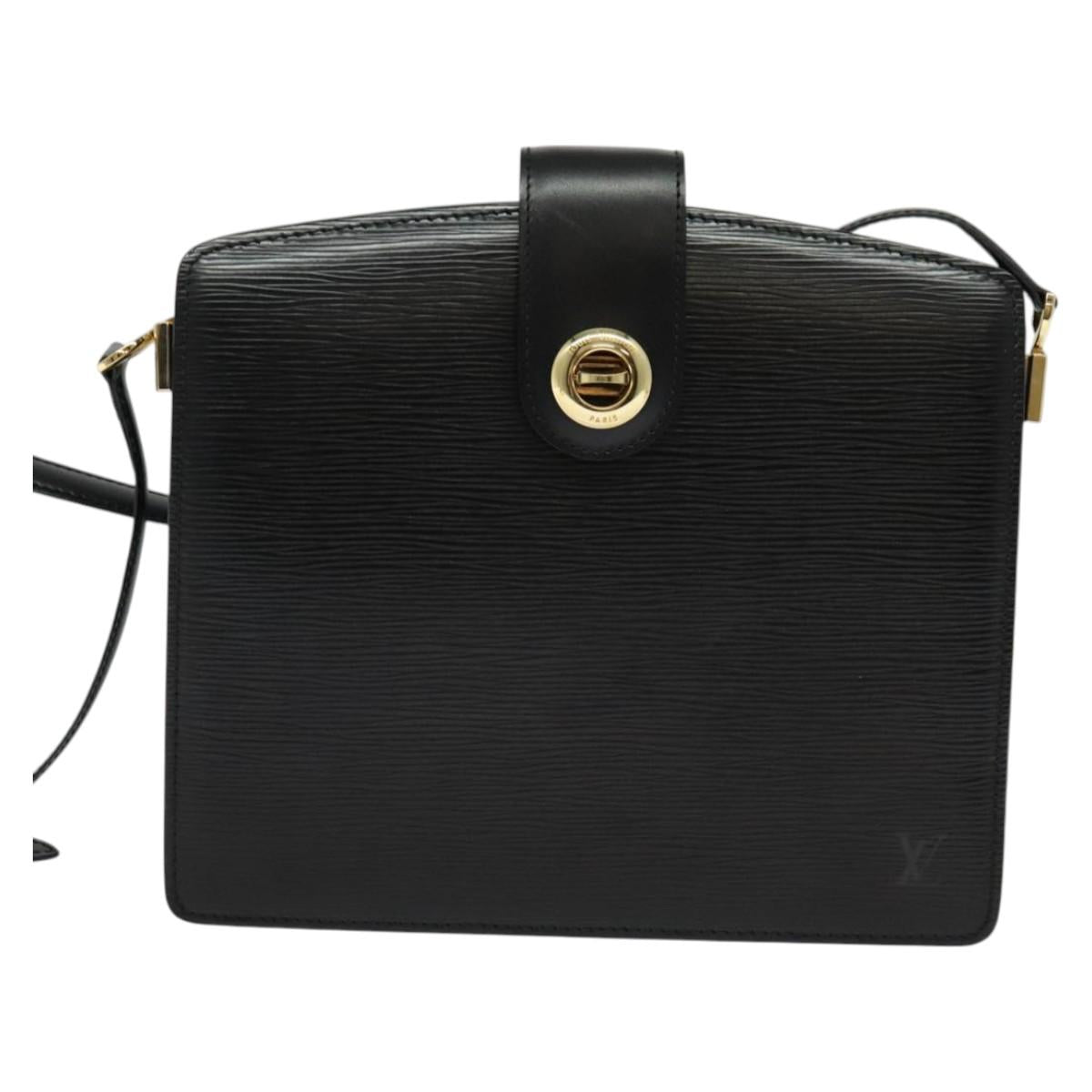 LOUIS VUITTON Epi Capuchin Shoulder Bag Black M52342 LV Auth 134584