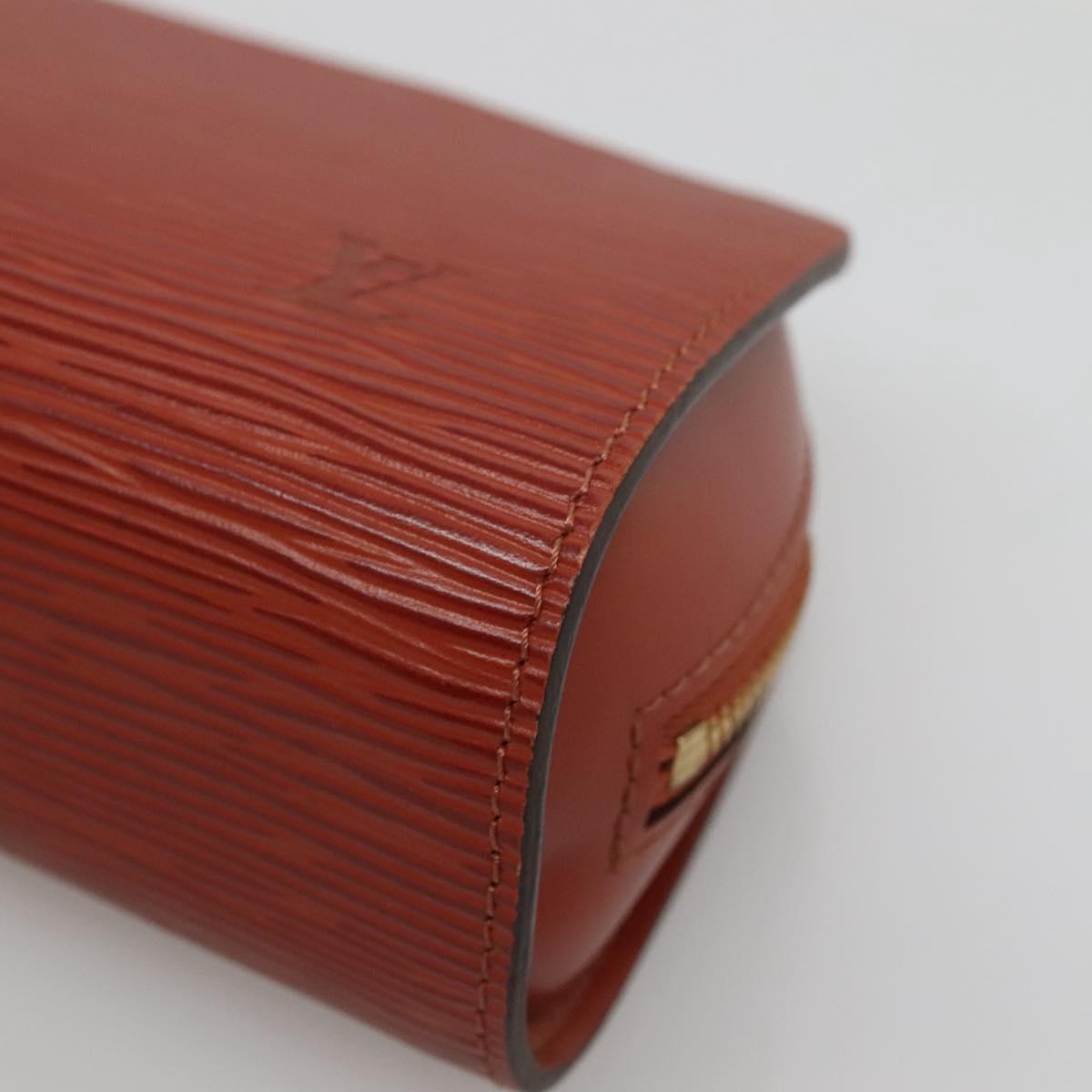 LOUIS VUITTON Epi Dauphine PM Pouch Brown M48443 LV Auth 134586