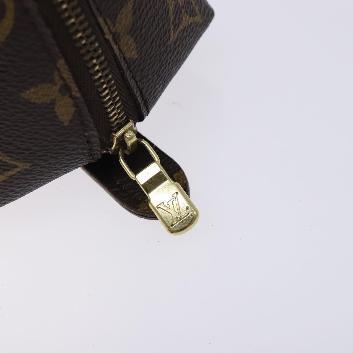 LOUIS VUITTON Monogram Trousse Demi Ronde Cosmetic Pouch M47520 LV Auth 134600