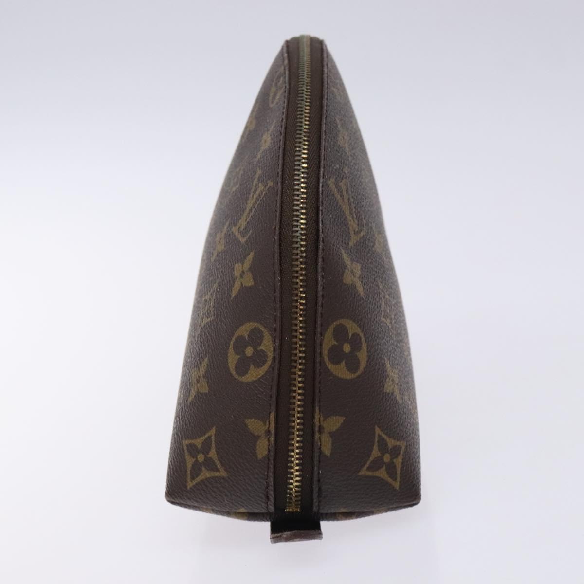 LOUIS VUITTON Monogram Trousse Demi Ronde Cosmetic Pouch M47520 LV Auth 134600