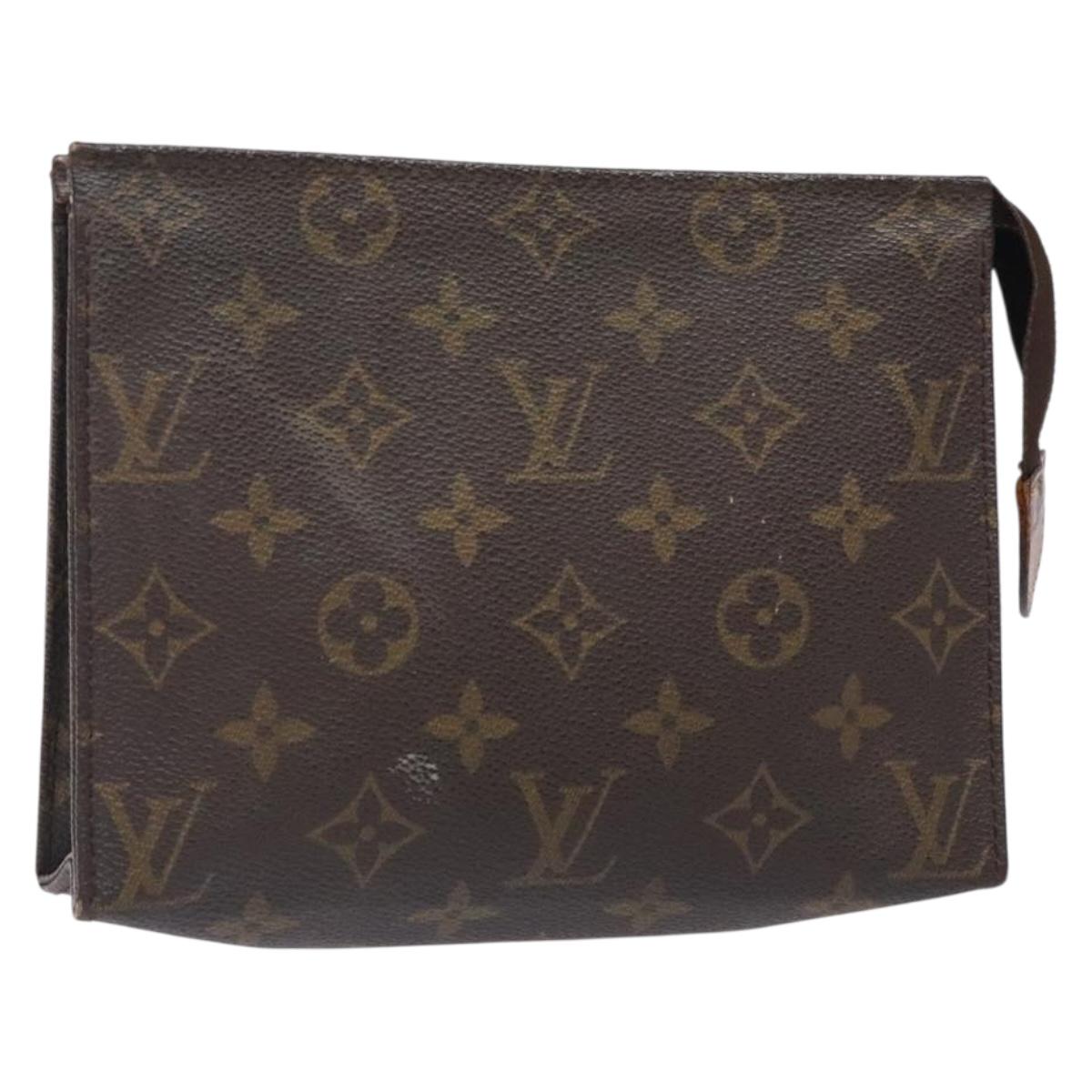 LOUIS VUITTON Monogram Poche Toilette 19 Pouch M47544 LV Auth 134601