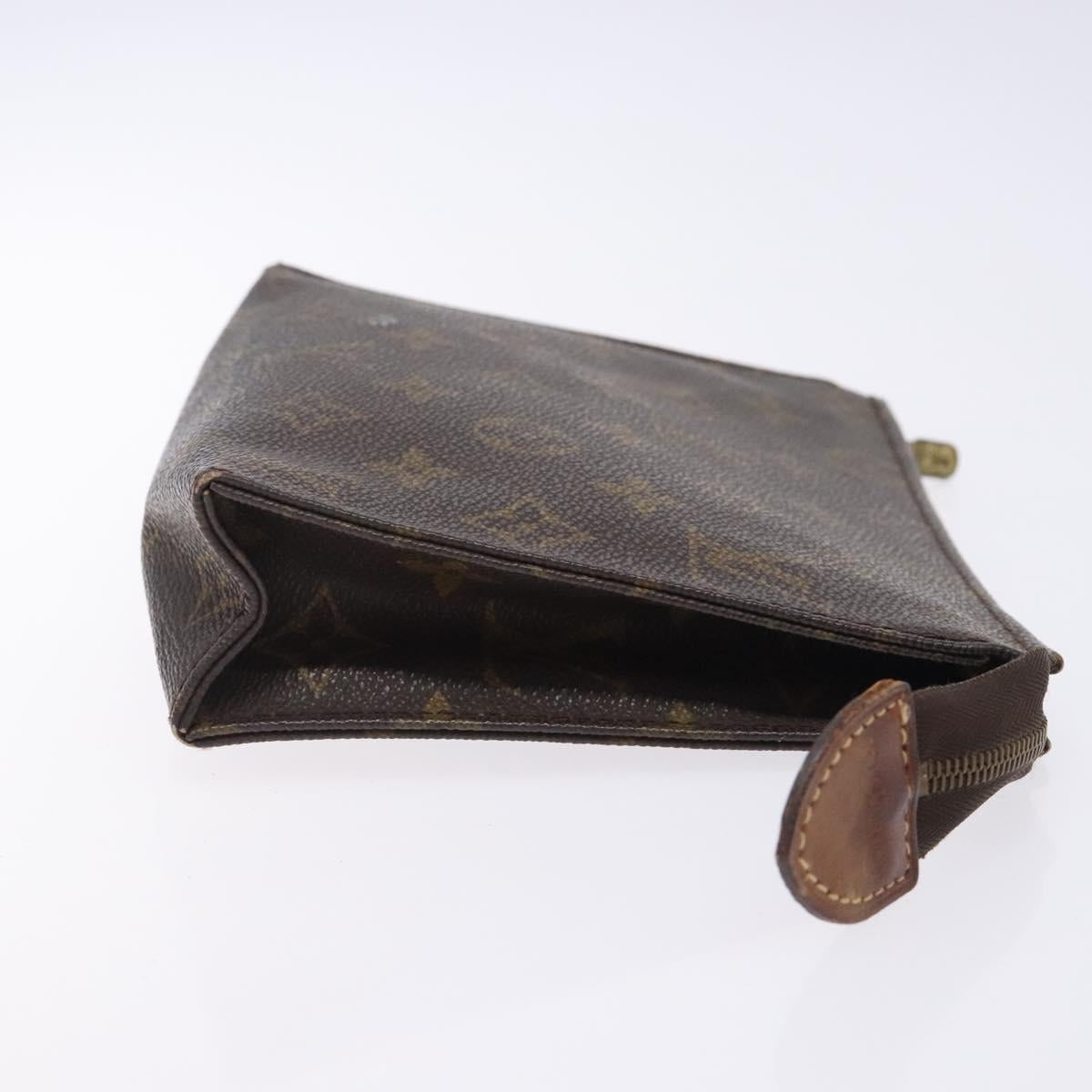 LOUIS VUITTON Monogram Poche Toilette 19 Pouch M47544 LV Auth 134601