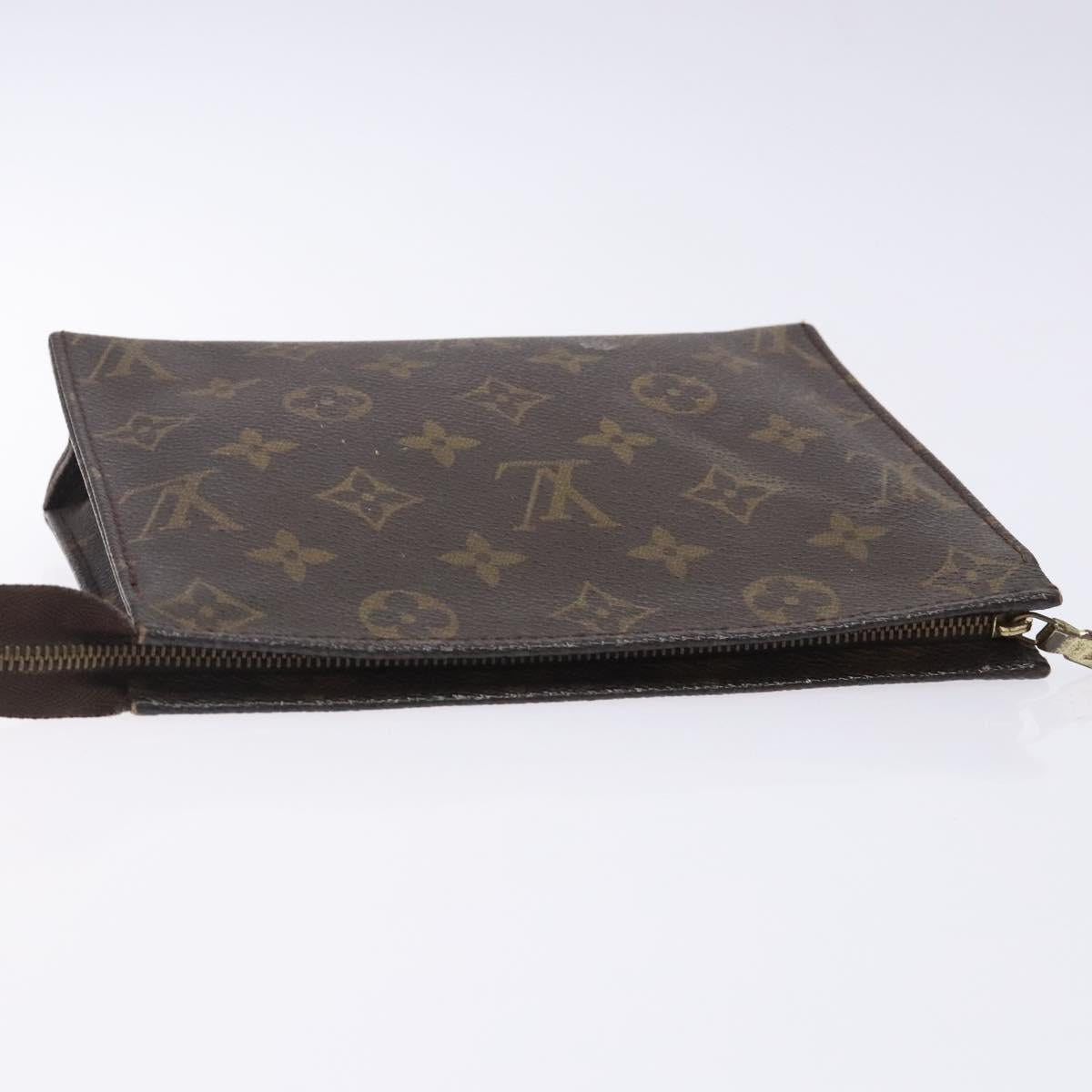 LOUIS VUITTON Monogram Poche Toilette 19 Pouch M47544 LV Auth 134601