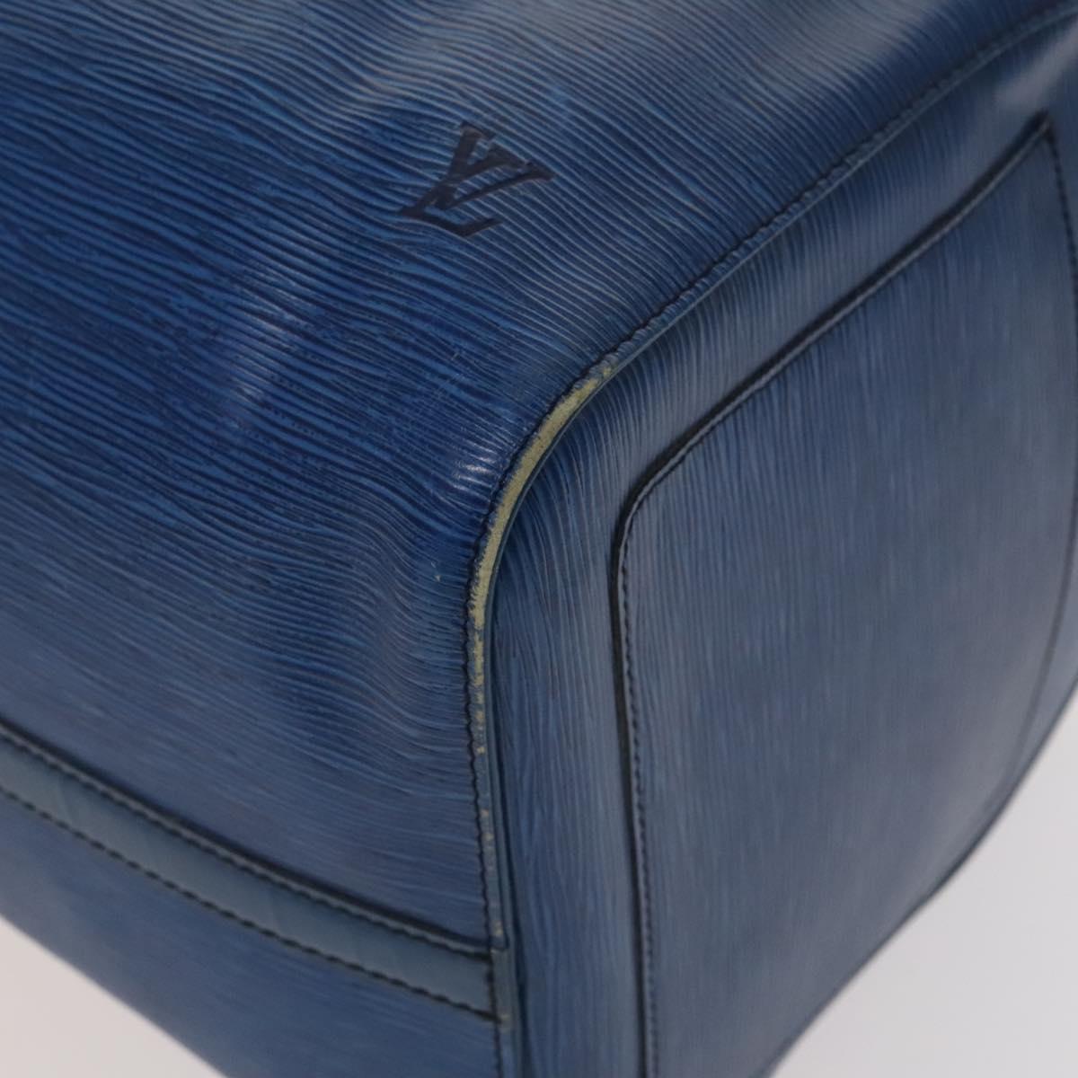 LOUIS VUITTON Epi Keepall 60 Boston Bag Blue M42945 LV Auth 134615