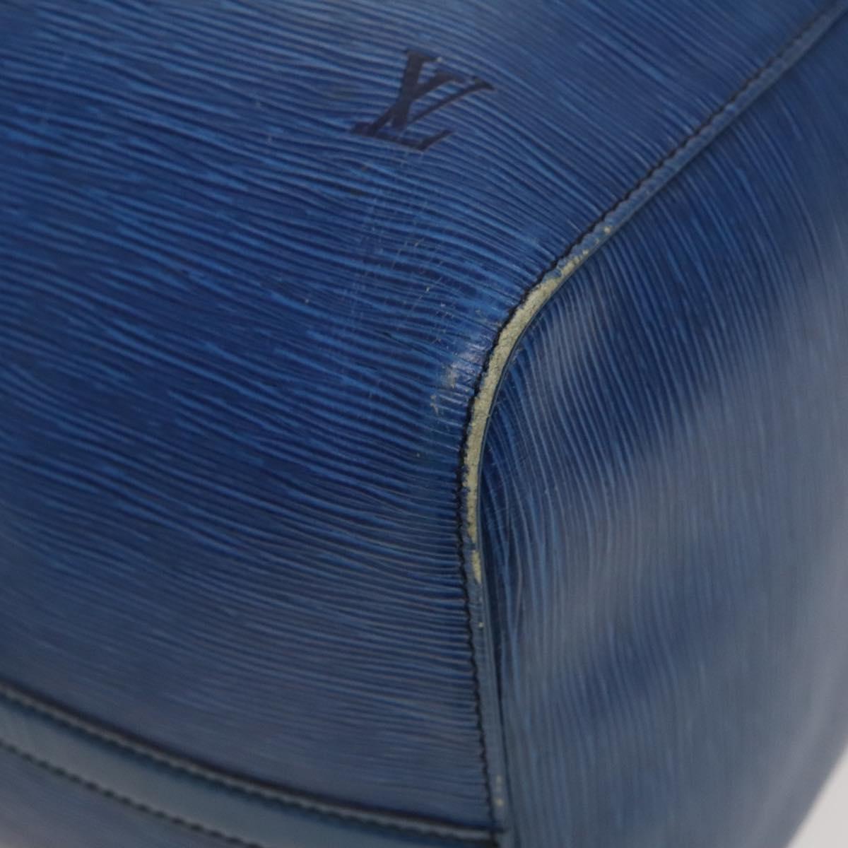 LOUIS VUITTON Epi Keepall 60 Boston Bag Blue M42945 LV Auth 134615
