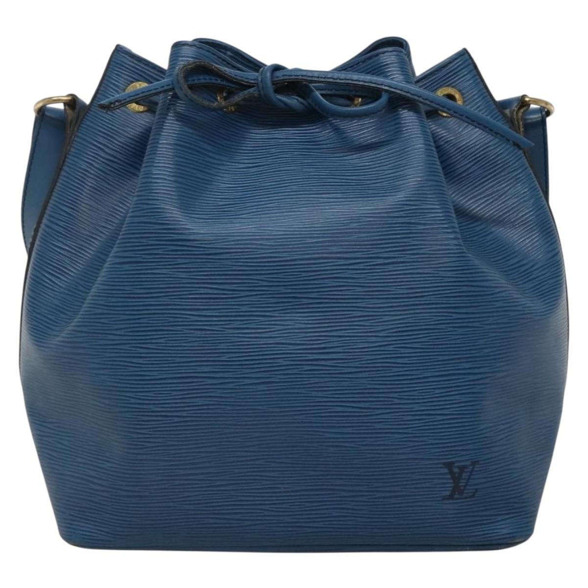 LOUIS VUITTON Epi Petit Noe Shoulder Bag Blue M44105 LV Auth 134617