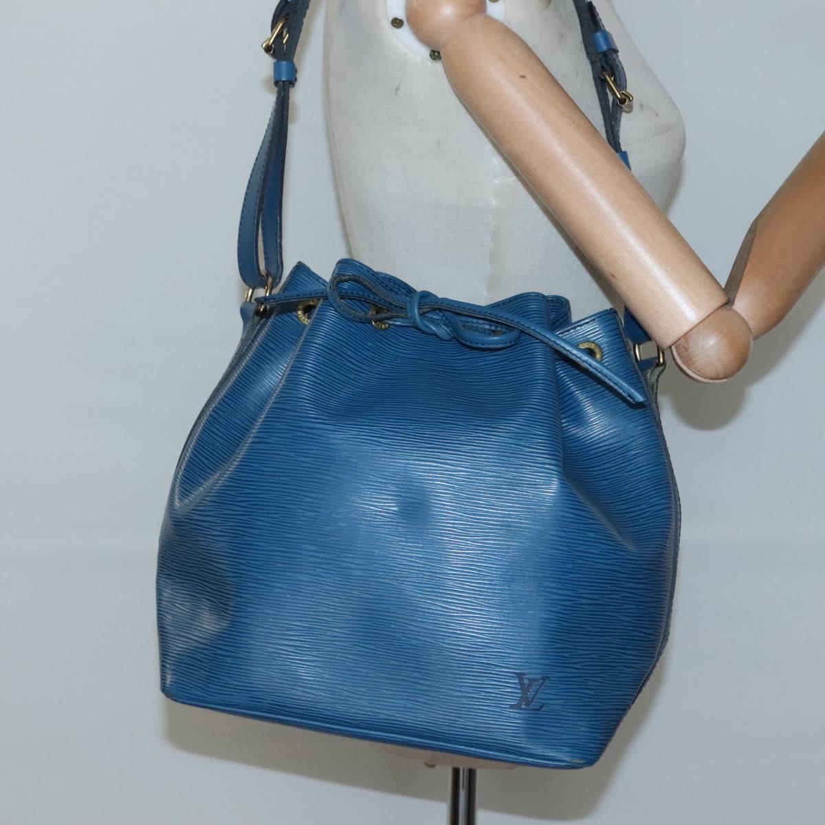 LOUIS VUITTON Epi Petit Noe Shoulder Bag Blue M44105 LV Auth 134617
