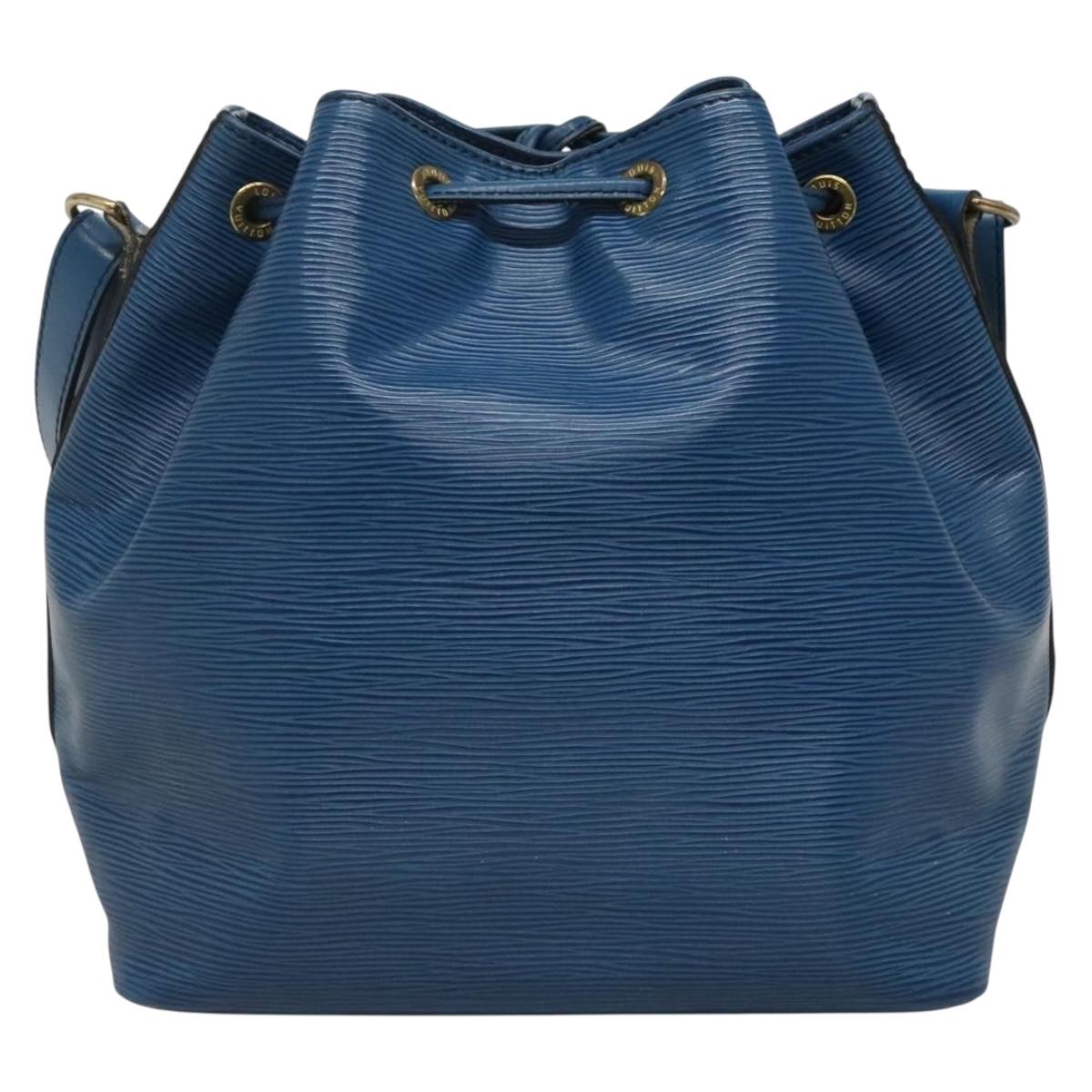 LOUIS VUITTON Epi Petit Noe Shoulder Bag Blue M44105 LV Auth 134617