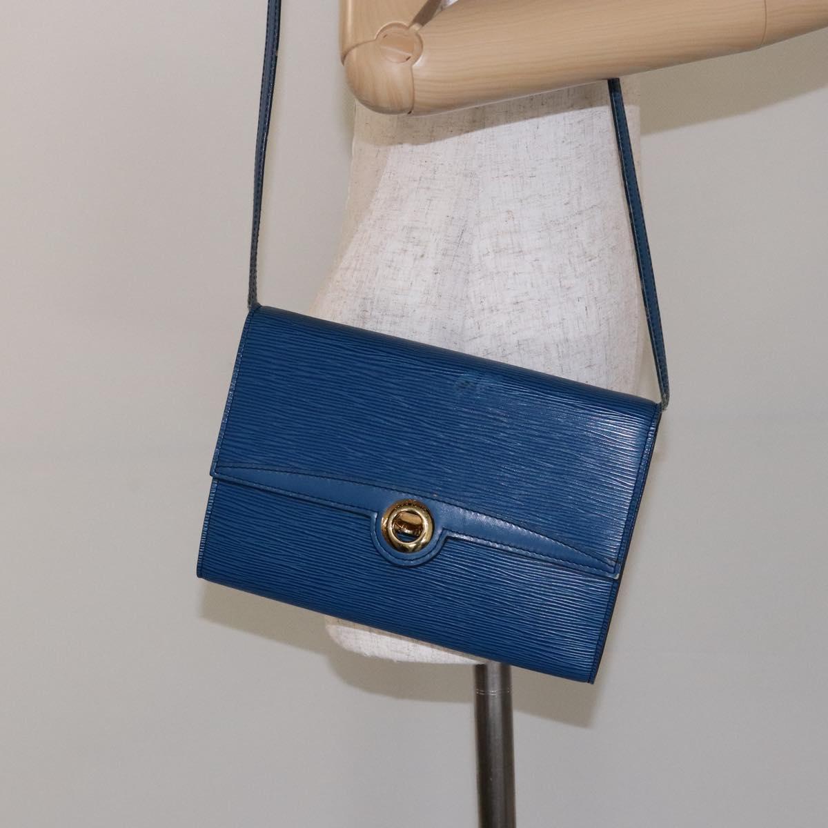 LOUIS VUITTON Epi Pochette Arche Shoulder Bag Blue M52575 LV Auth 134621