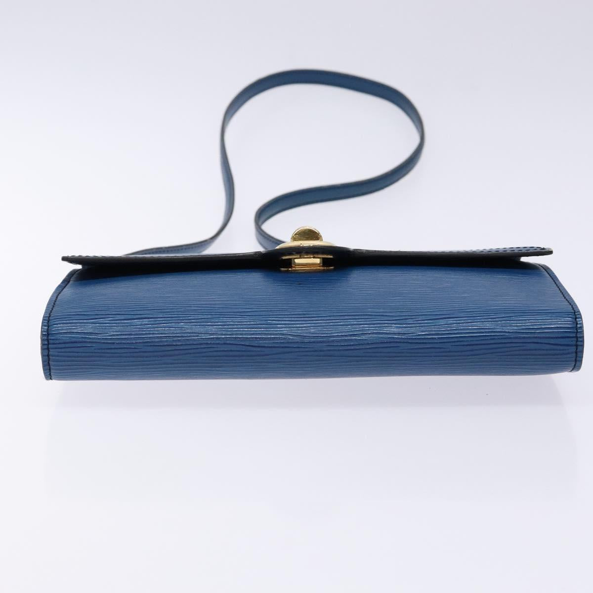 LOUIS VUITTON Epi Pochette Arche Shoulder Bag Blue M52575 LV Auth 134621
