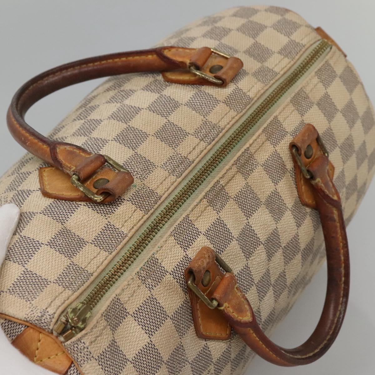 LOUIS VUITTON Damier Azur Speedy 30 Hand Bag N41533 LV Auth 134636