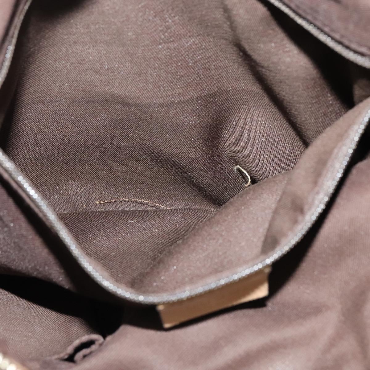 GUCCI GG Canvas Shoulder Bag Beige Gold 203257 Auth 134640