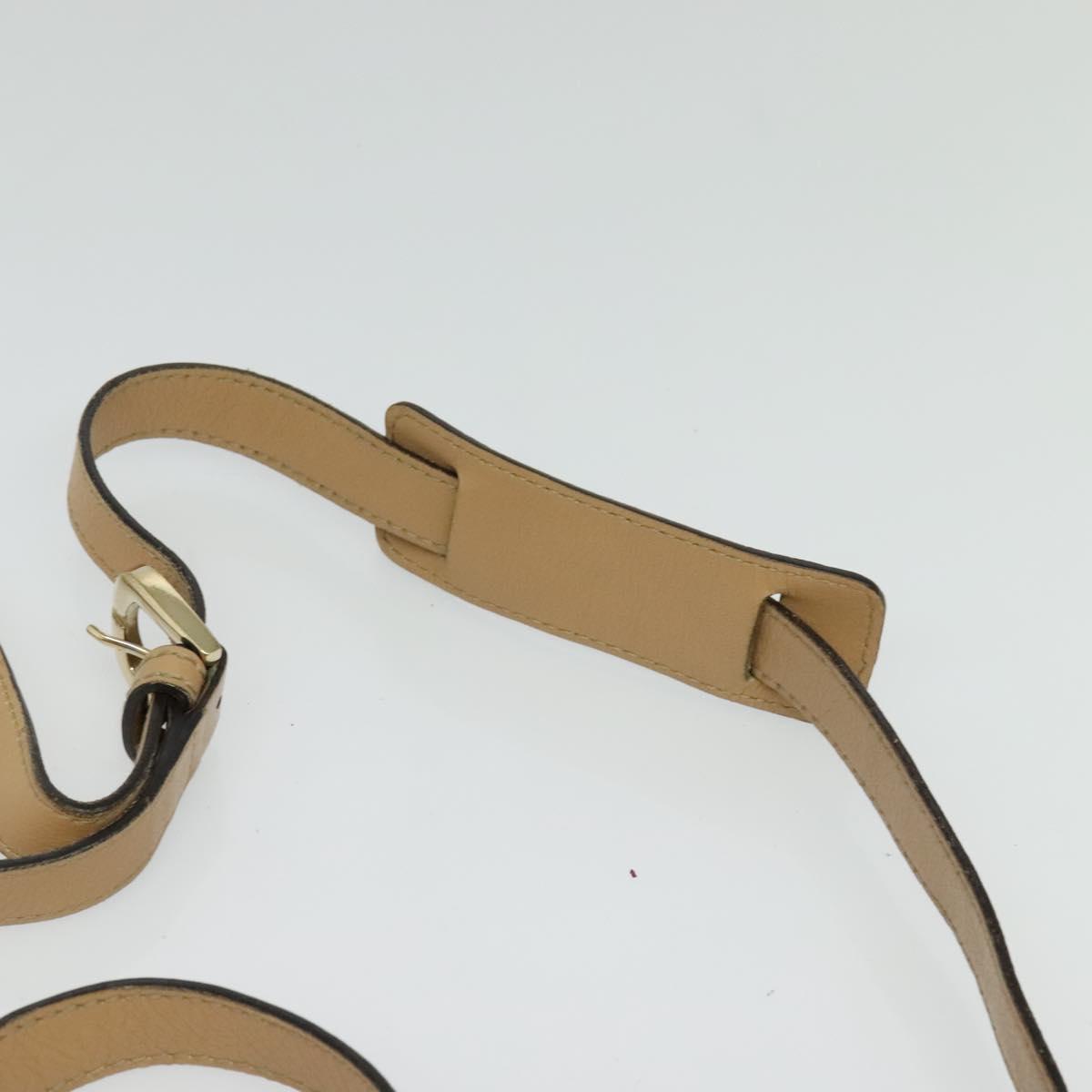 GUCCI GG Canvas Shoulder Bag Beige Gold 203257 Auth 134640