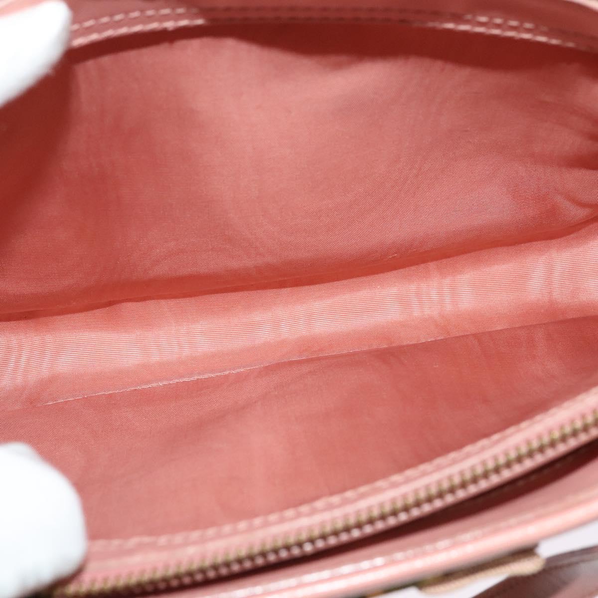 Salvatore Ferragamo Vala Hand Bag Leather 2way Pink Gold Auth 134642