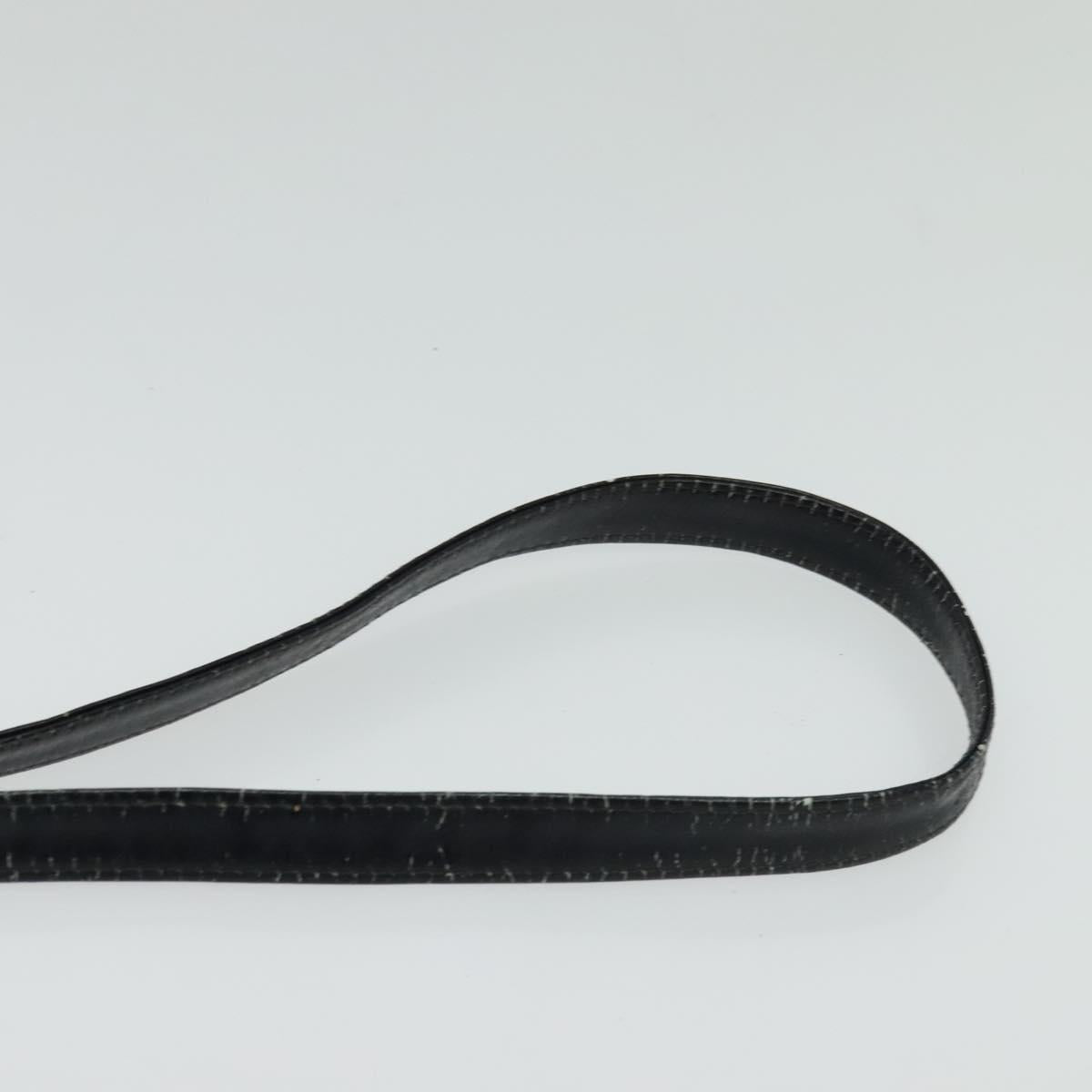 Christian Dior Trotter Canvas Shoulder Bag Navy Gold Auth 134643