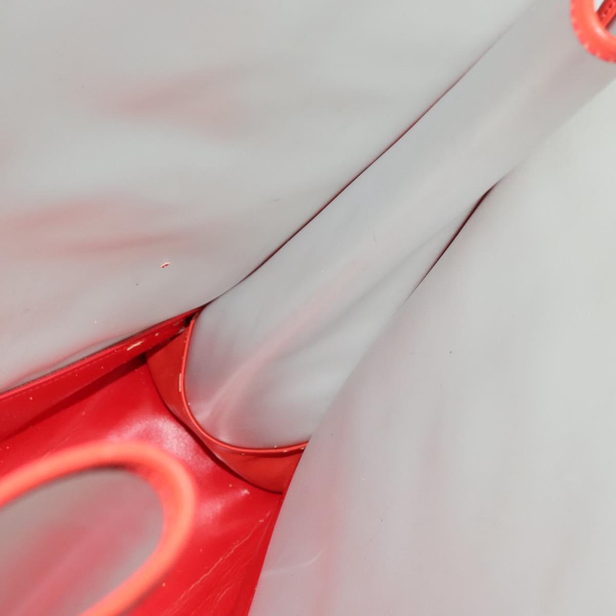 LOEWE Hand Bag Vinyl Orange Auth 134650