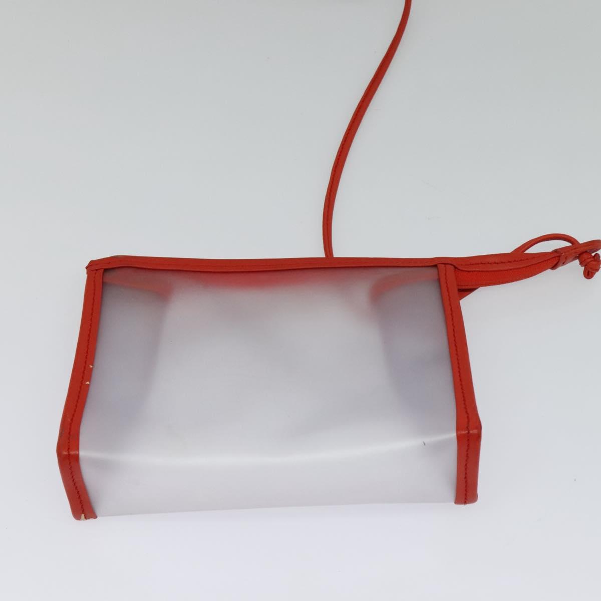 LOEWE Hand Bag Vinyl Orange Auth 134650