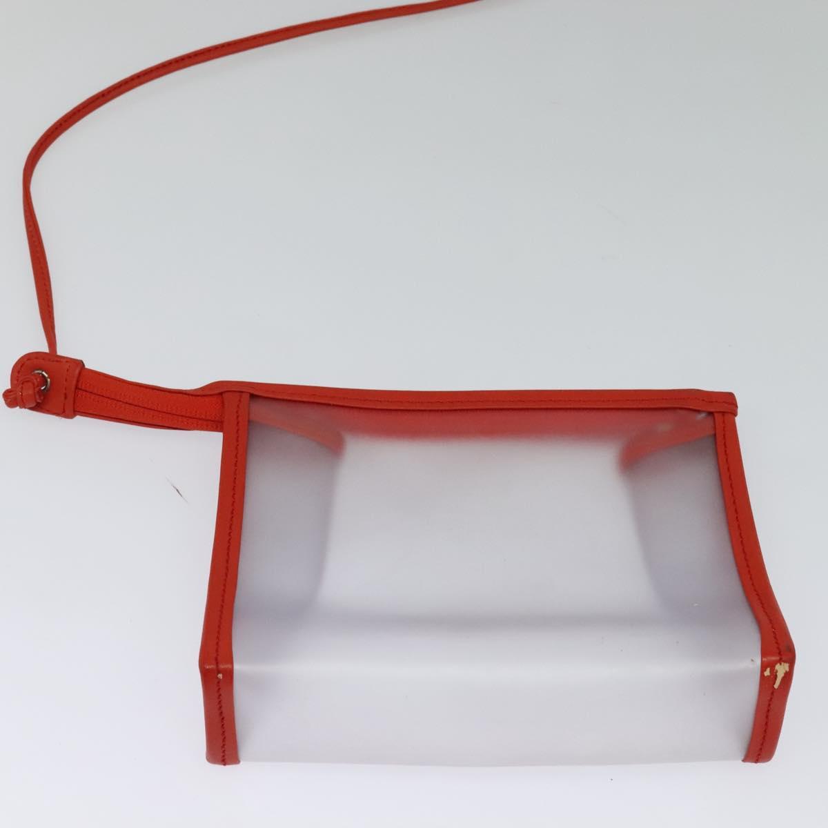 LOEWE Hand Bag Vinyl Orange Auth 134650