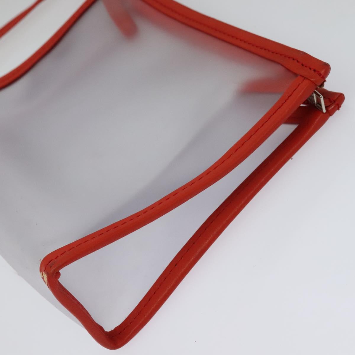 LOEWE Hand Bag Vinyl Orange Auth 134650