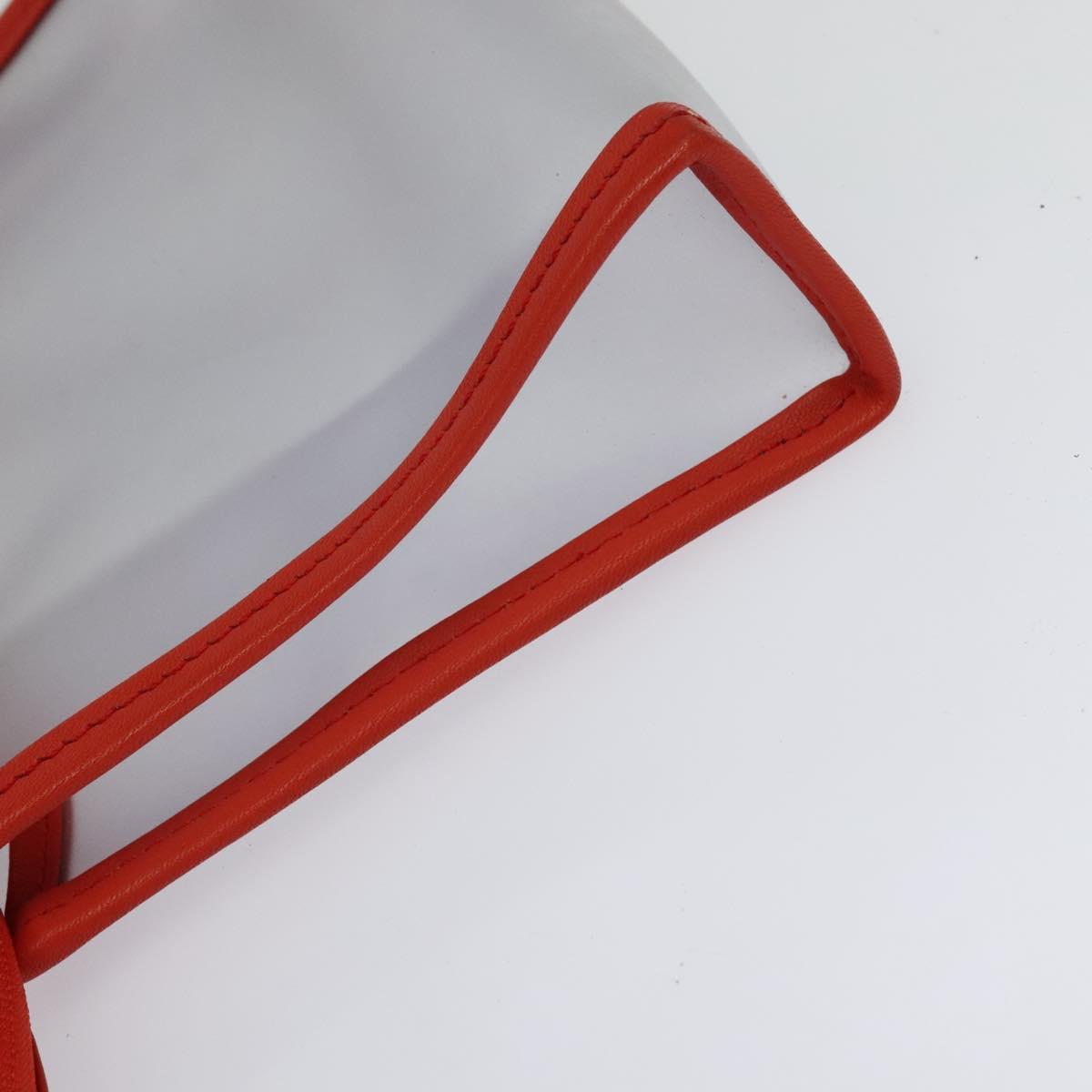 LOEWE Hand Bag Vinyl Orange Auth 134650