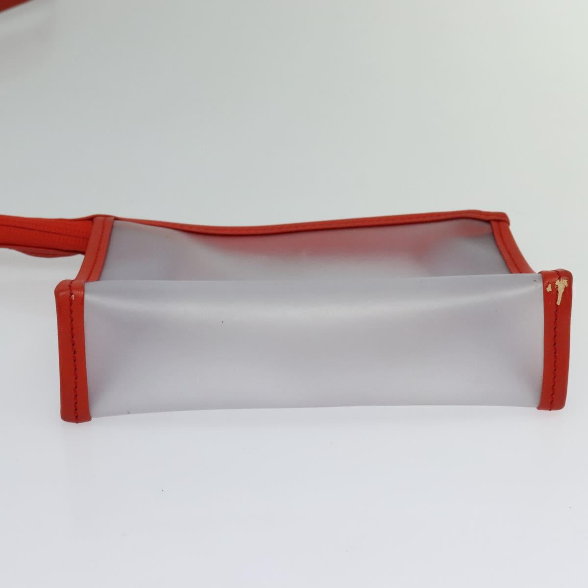 LOEWE Hand Bag Vinyl Orange Auth 134650