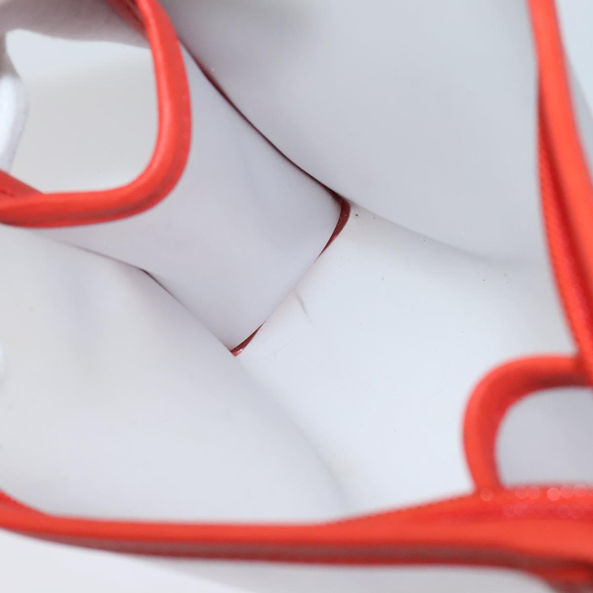 LOEWE Hand Bag Vinyl Orange Auth 134650