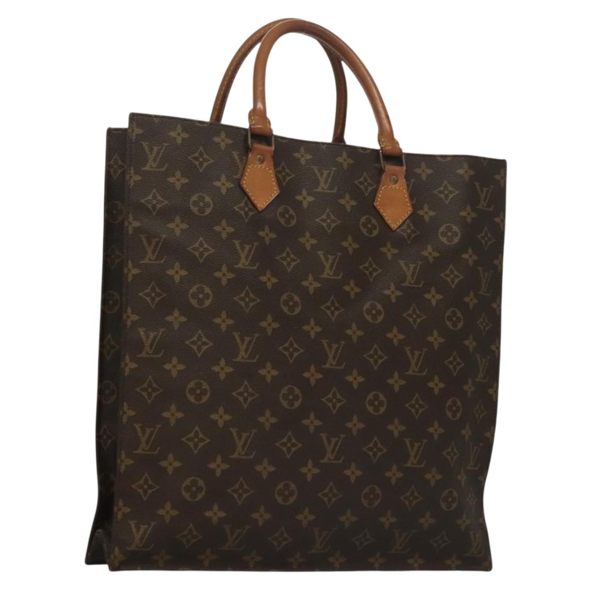 LOUIS VUITTON Monogram Sac Plat Hand Bag M51140 LV Auth 134658