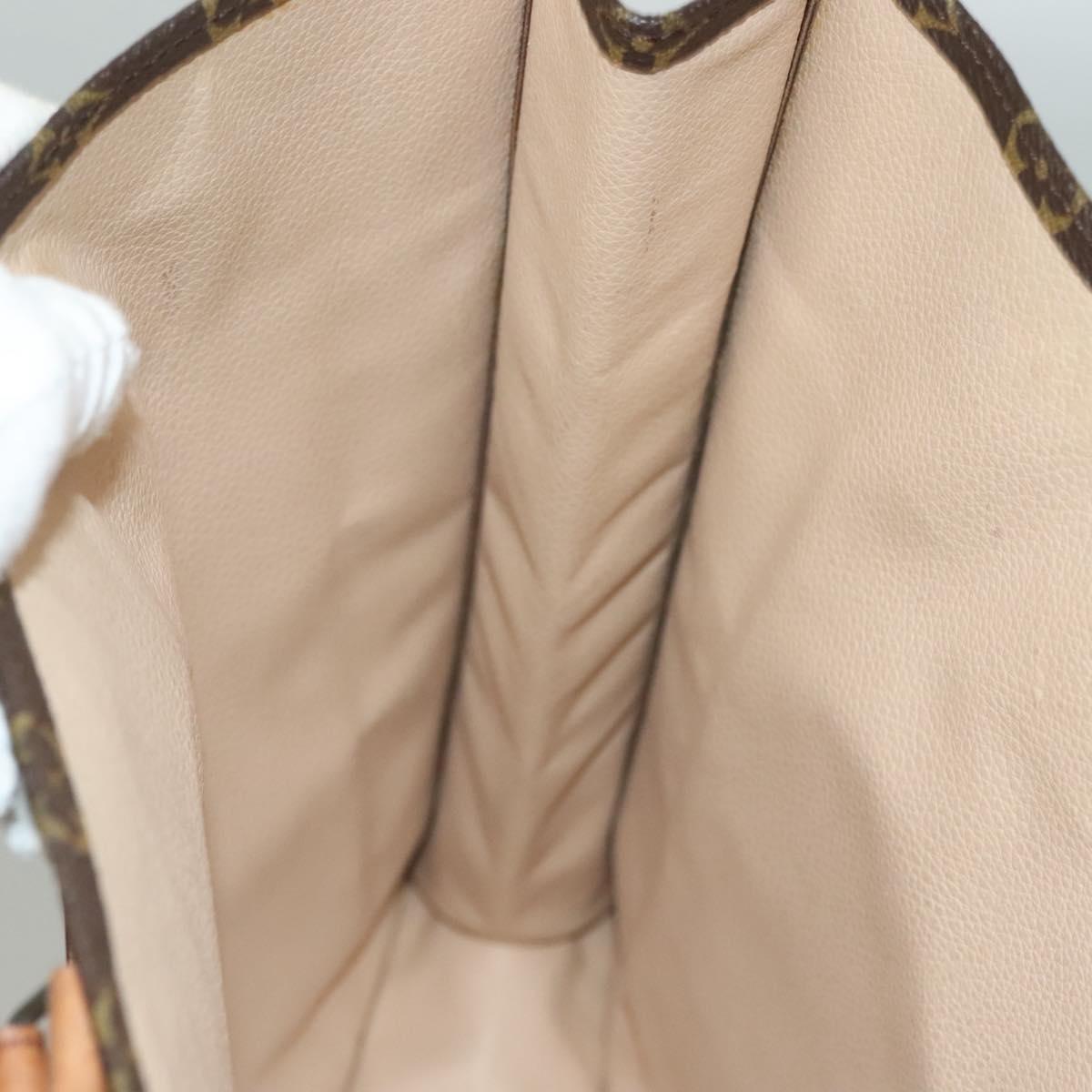 LOUIS VUITTON Monogram Sac Plat Hand Bag M51140 LV Auth 134658