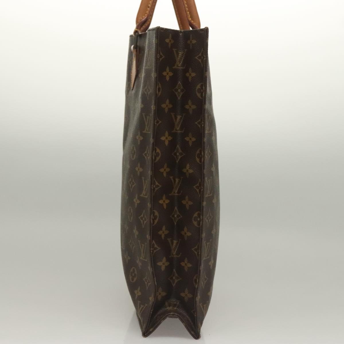 LOUIS VUITTON Monogram Sac Plat Hand Bag M51140 LV Auth 134658