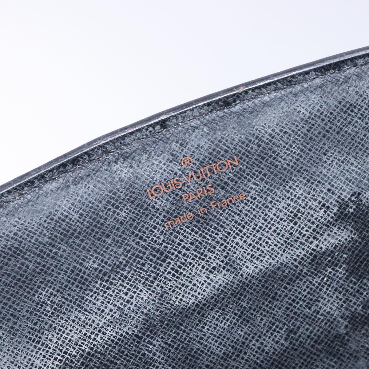 LOUIS VUITTON Epi Bicolor Varenne Hand Bag Black Blue M52385 LV Auth 134668