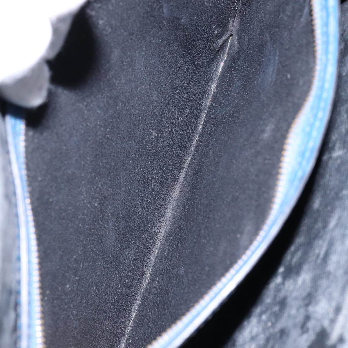 LOUIS VUITTON Epi Bicolor Varenne Hand Bag Black Blue M52385 LV Auth 134668