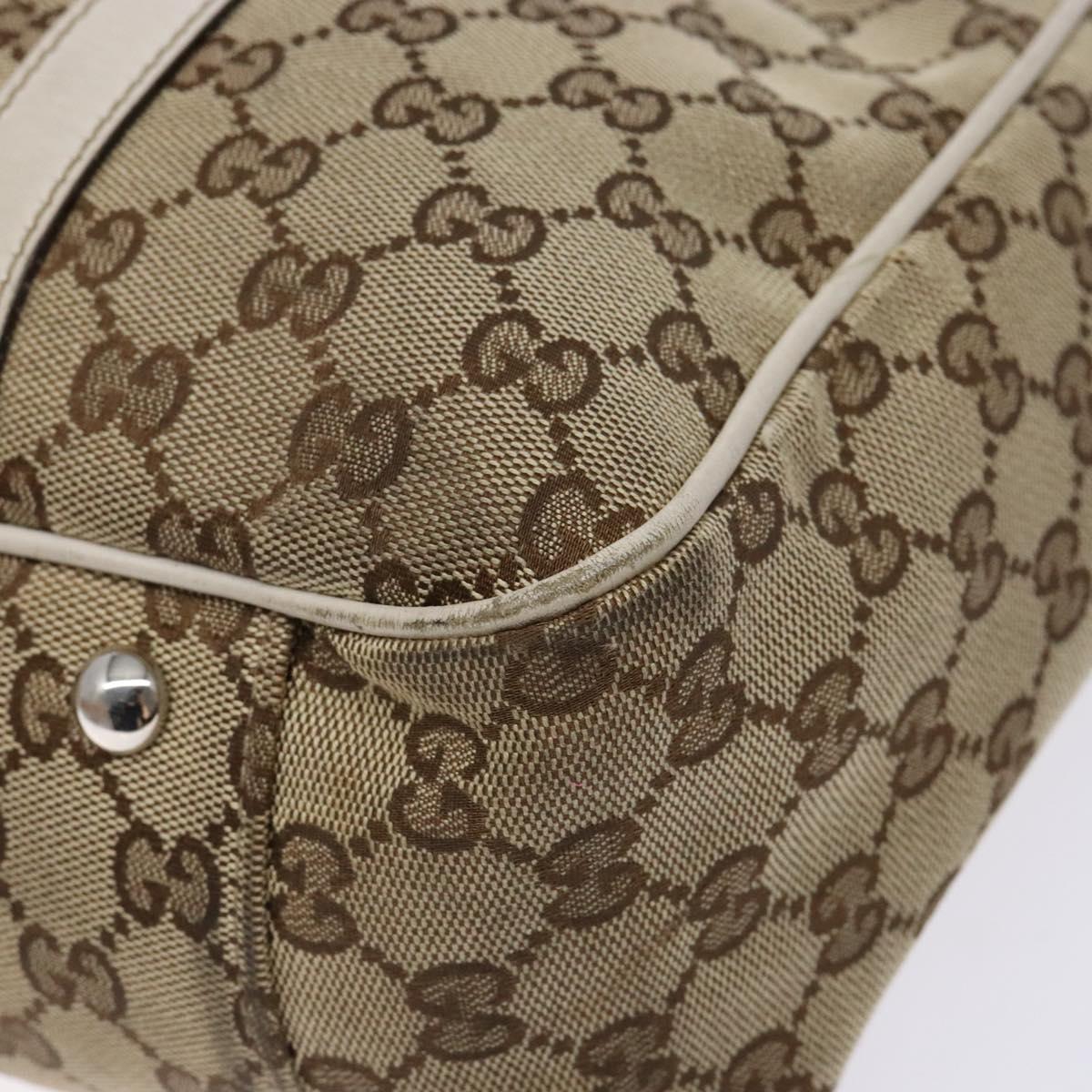 GUCCI GG Canvas Tote Bag Beige Gold 232957 Auth 134674
