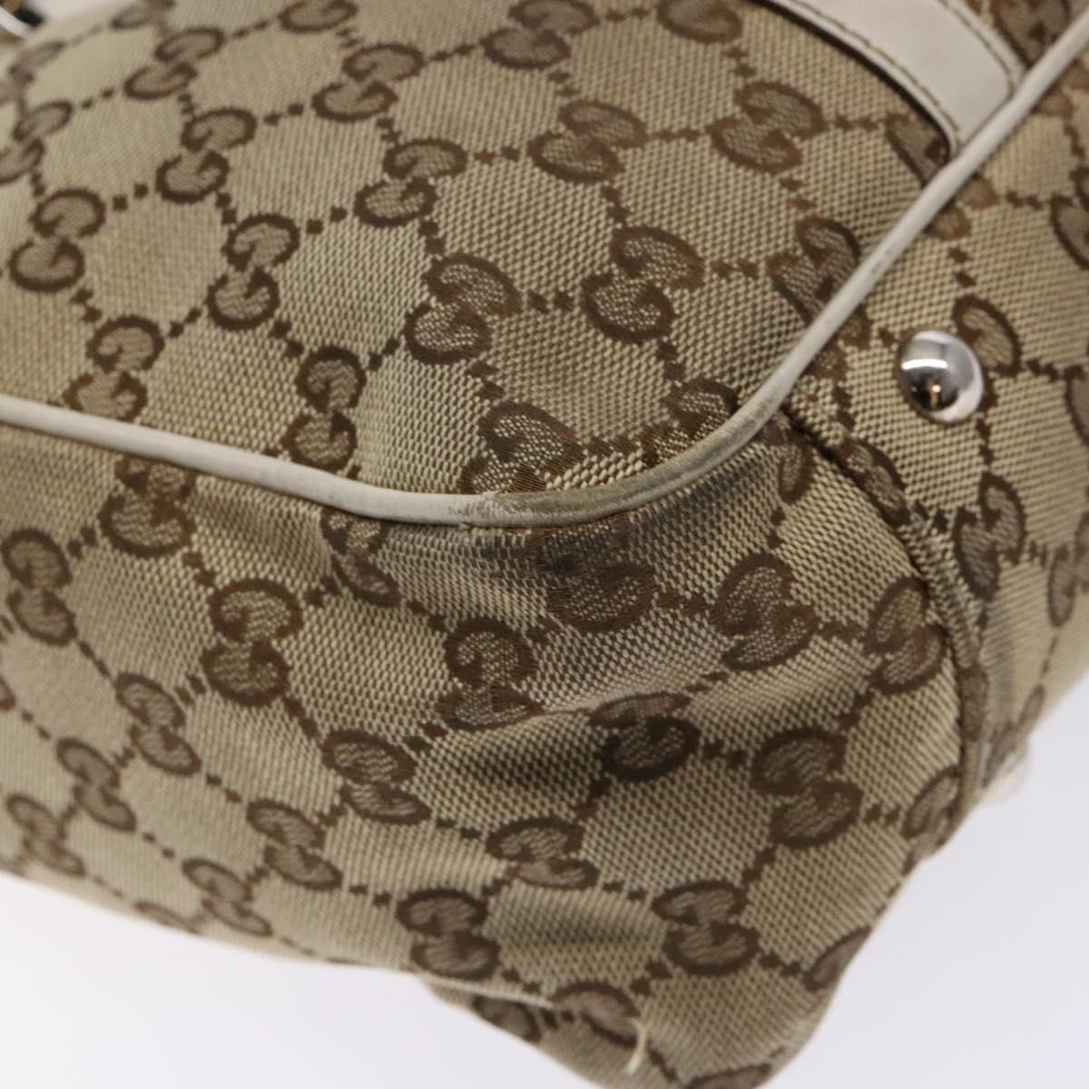 GUCCI GG Canvas Tote Bag Beige Gold 232957 Auth 134674