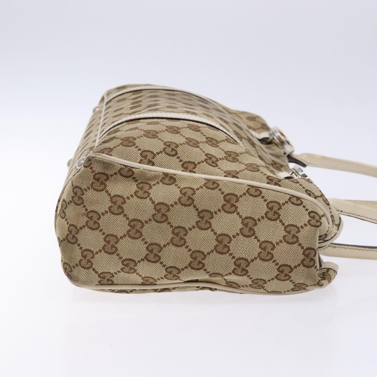 GUCCI GG Canvas Tote Bag Beige Gold 232957 Auth 134674