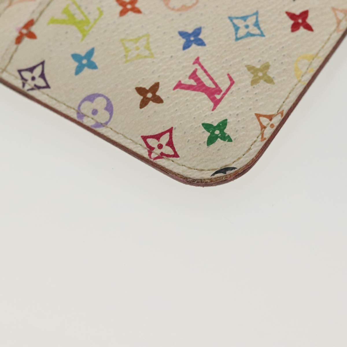 LOUIS VUITTON Monogram Multicolor Pochette Cles NM White M93734 LV Auth 134683