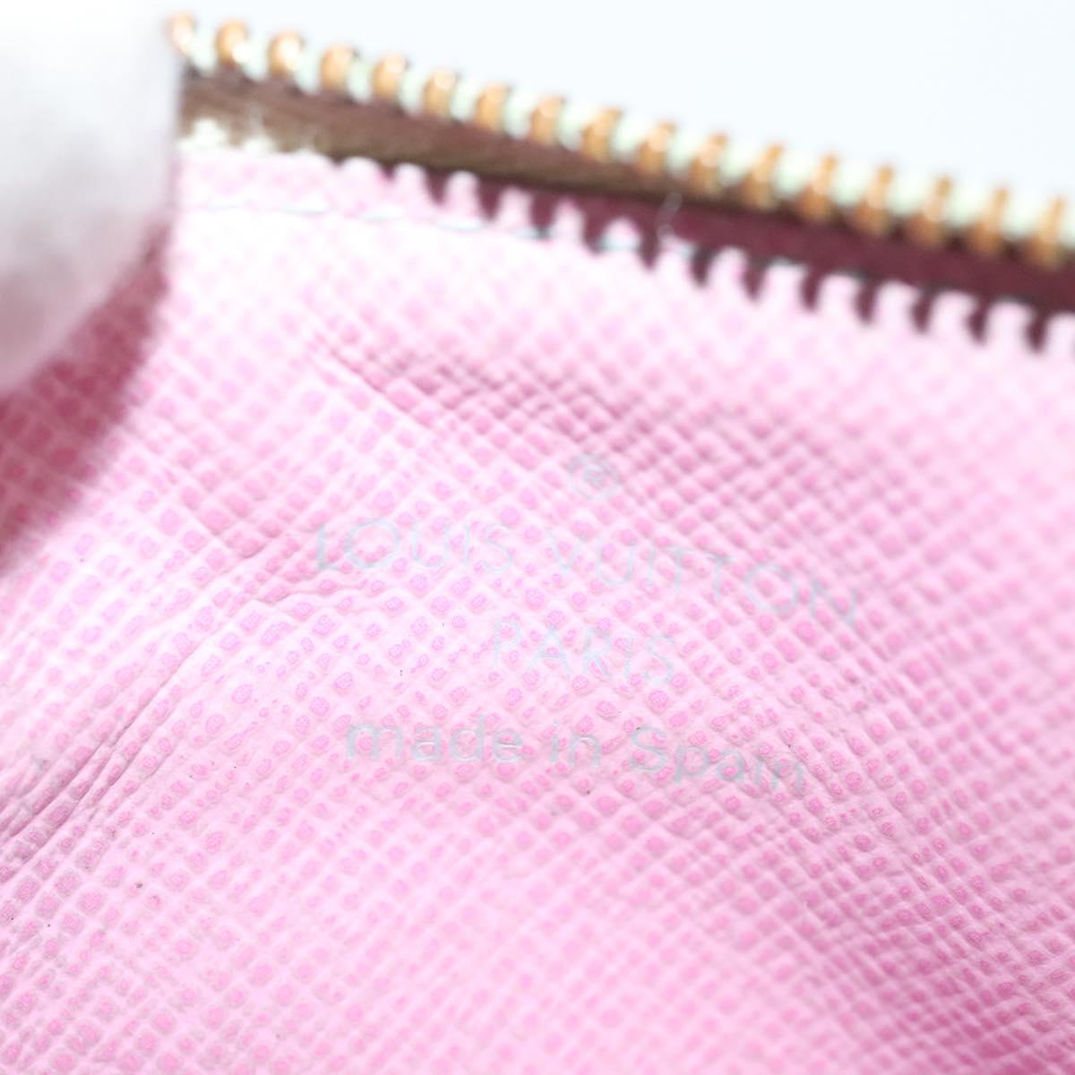 LOUIS VUITTON Monogram Multicolor Pochette Cles NM White M93734 LV Auth 134683