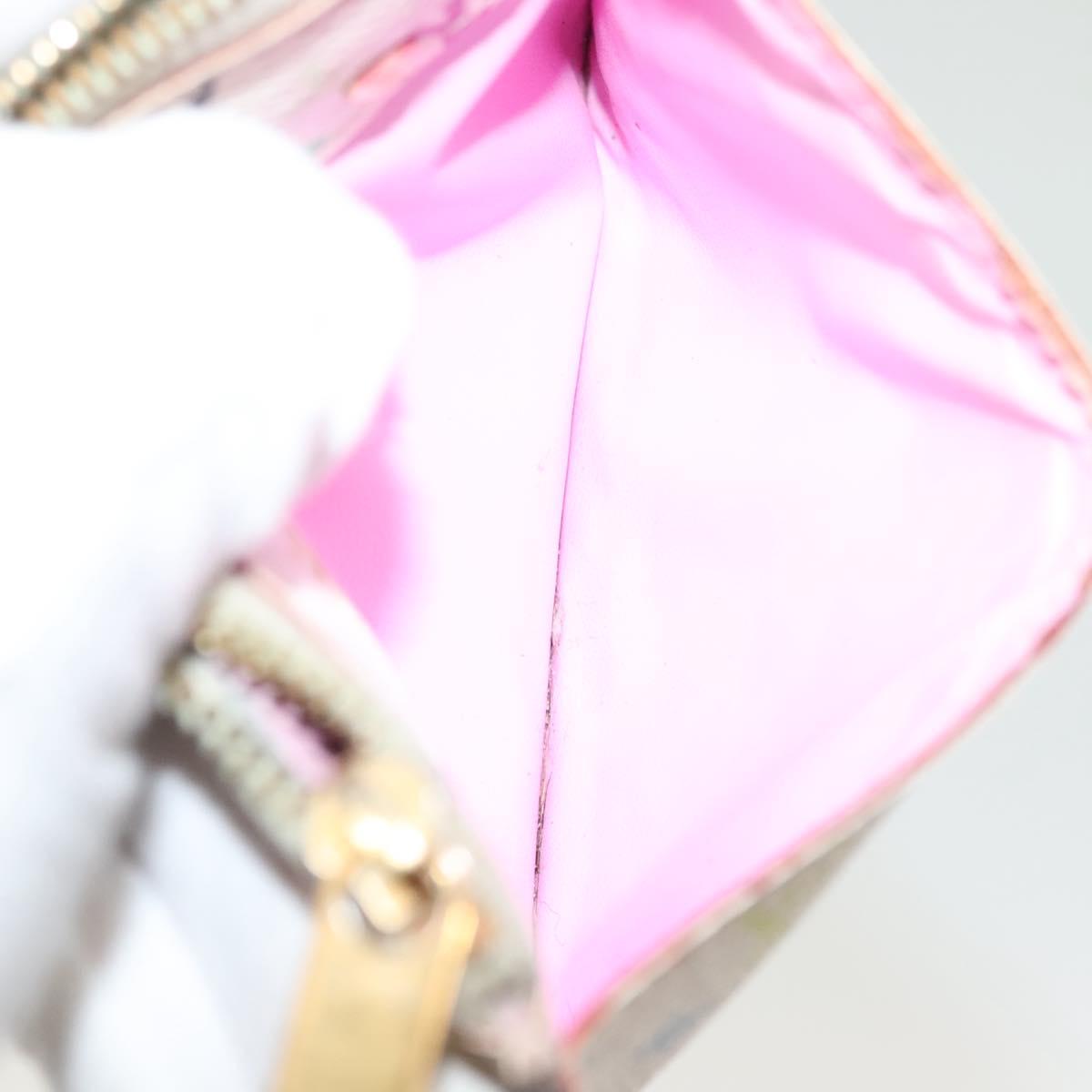 LOUIS VUITTON Monogram Multicolor Pochette Cles NM White M93734 LV Auth 134683